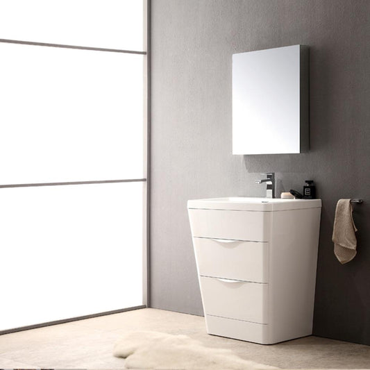 Fresca-Milano-26"-Glossy-White-Modern-Bathroom-Vanity-w/-Medicine-Cabinet-(FVN8525WH)
