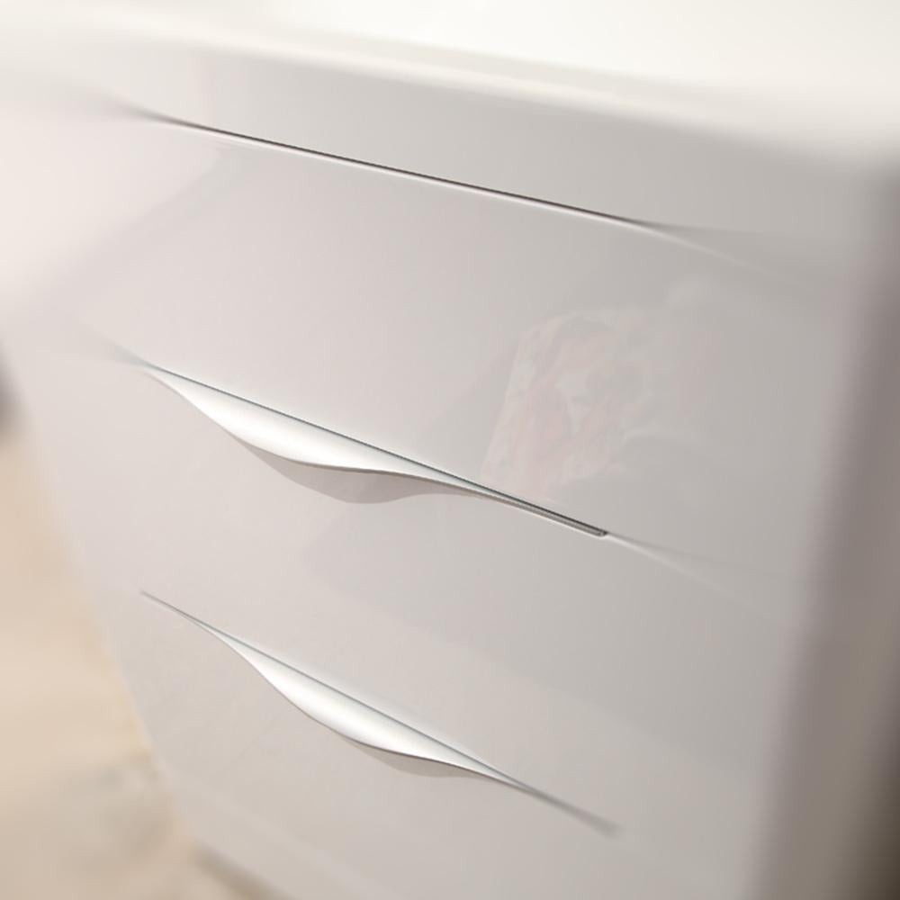 Fresca Milano 26" Glossy White Modern Bathroom Vanity w/ Medicine Cabinet