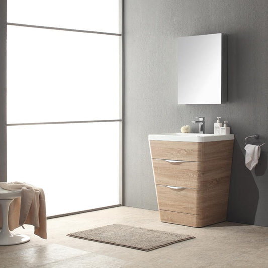 Fresca-Milano-26"-White-Oak-Modern-Bathroom-Vanity-w/-Medicine-Cabinet-(FVN8525WK)