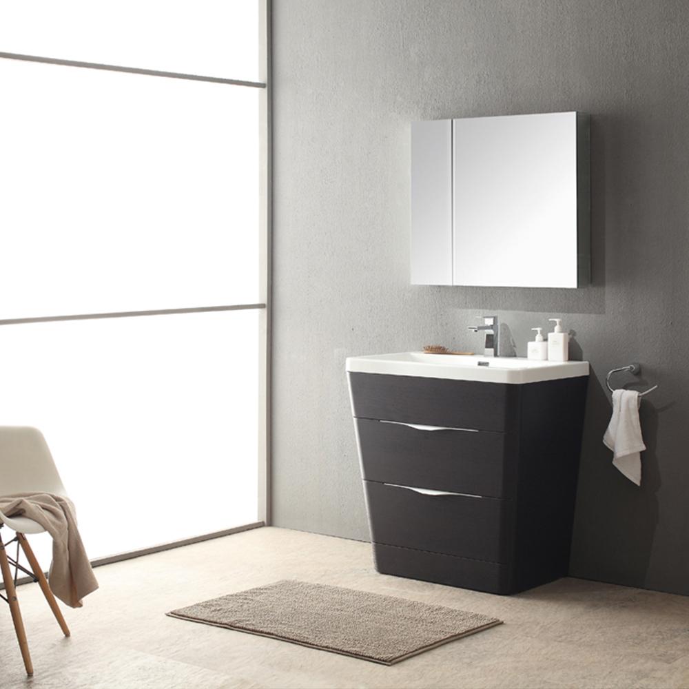 Fresca-Milano-32"-Chestnut-Modern-Bathroom-Vanity-w/-Medicine-Cabinet-(FVN8532CN)
