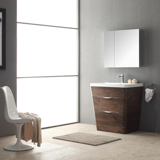 Fresca-Milano-32"-Rosewood-Modern-Bathroom-Vanity-w/-Medicine-Cabinet-(FVN8532RW)
