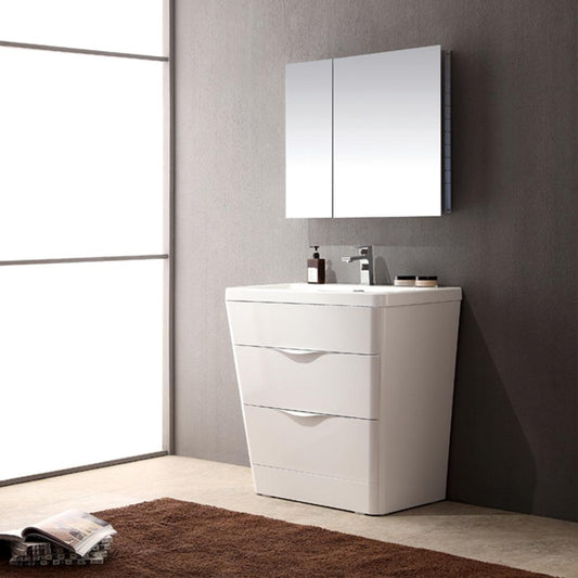 Fresca-Milano-32"-Glossy-White-Modern-Bathroom-Vanity-w/-Medicine-Cabinet-(FVN8532WH)