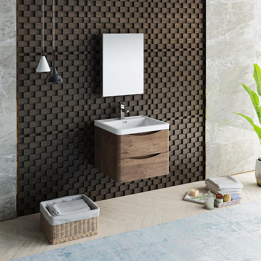 Fresca-Tuscany-24"-Rosewood-Wall-Hung-Modern-Bathroom-Vanity-w/-Medicine-Cabinet-(FVN9024RW)