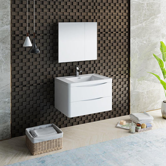 Fresca-Tuscany-32"-Glossy-White-Wall-Hung-Modern-Bathroom-Vanity-w/-Medicine-Cabinet-(FVN9032WH)