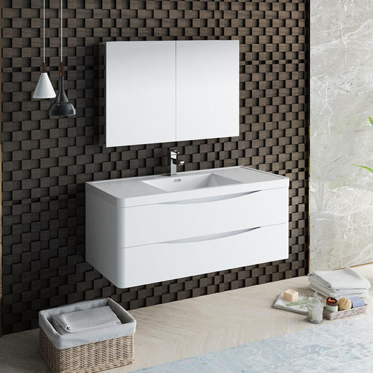 Fresca-Tuscany-48"-Glossy-White-Wall-Hung-Modern-Bathroom-Vanity-w/-Medicine-Cabinet-(FVN9048WH)