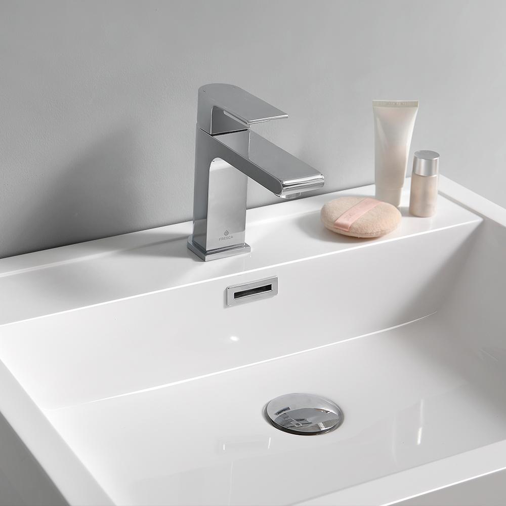 Fresca Tuscany 24" Glossy White Free Standing Modern Bathroom Vanity w/ Medicine Cabinet