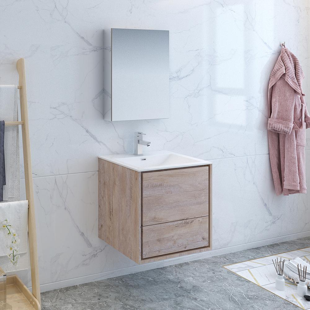 Fresca-Catania-24"-Rustic-Natural-Wood-Wall-Hung-Modern-Bathroom-Vanity-w/-Medicine-Cabinet-(FVN9224RNW)