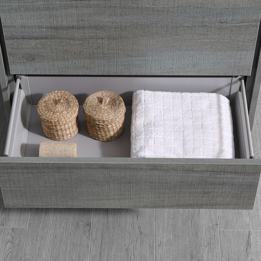 Fresca Catania 30" Ocean Gray Wall Hung Modern Bathroom Vanity w/ Medicine Cabinet