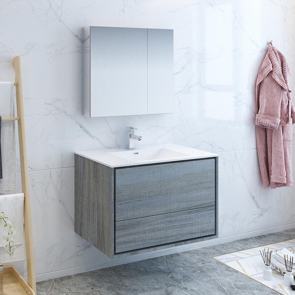 Fresca-Catania-36"-Ocean-Gray-Wall-Hung-Modern-Bathroom-Vanity-w/-Medicine-Cabinet-(FVN9236OG)
