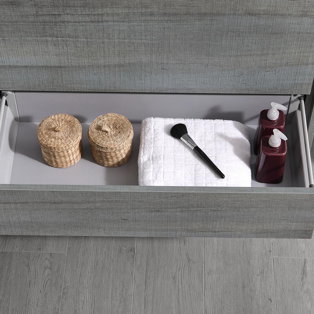 Fresca Catania 36" Ocean Gray Wall Hung Modern Bathroom Vanity w/ Medicine Cabinet