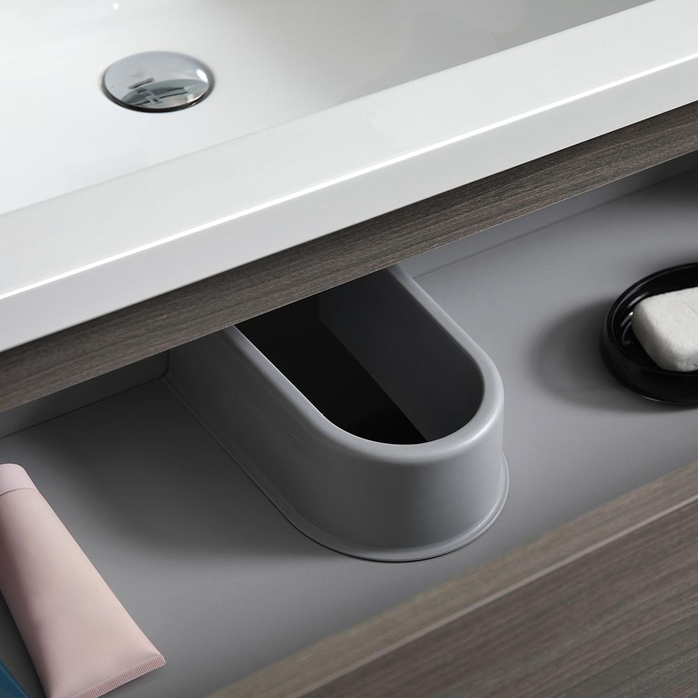 Fresca Lazzaro 48" Gray Wood Free Standing Double Sink Modern Bathroom Vanity w/ Medicine Cabinet