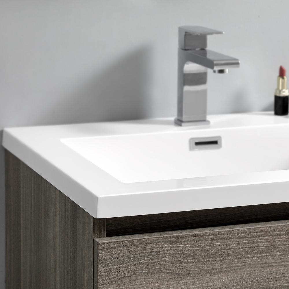 Fresca Lazzaro 24" Gray Wood Free Standing Modern Bathroom Vanity w/ Medicine Cabinet