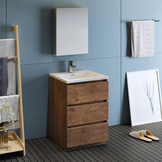 Fresca-Lazzaro-24"-Rosewood-Free-Standing-Modern-Bathroom-Vanity-w/-Medicine-Cabinet-(FVN9324RW)