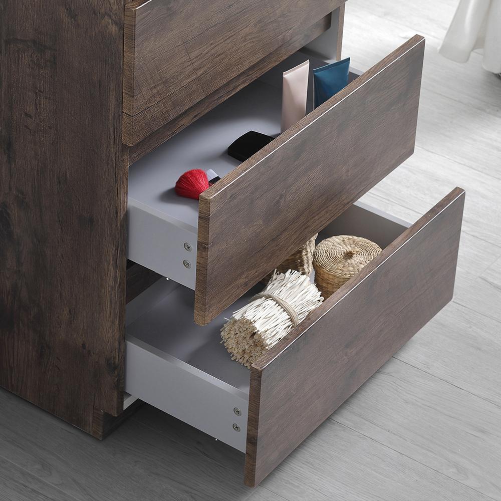 Fresca Lazzaro 24" Rosewood Free Standing Modern Bathroom Vanity w/ Medicine Cabinet
