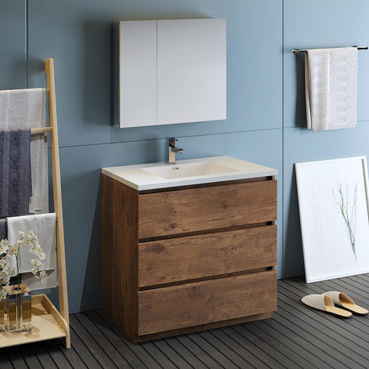 Fresca-Lazzaro-36"-Rosewood-Free-Standing-Modern-Bathroom-Vanity-w/-Medicine-Cabinet-(FVN9336RW)