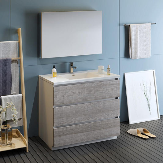 Fresca-Lazzaro-42"-Glossy-Ash-Gray-Free-Standing-Modern-Bathroom-Vanity-w/-Medicine-Cabinet-(FVN9342HA)