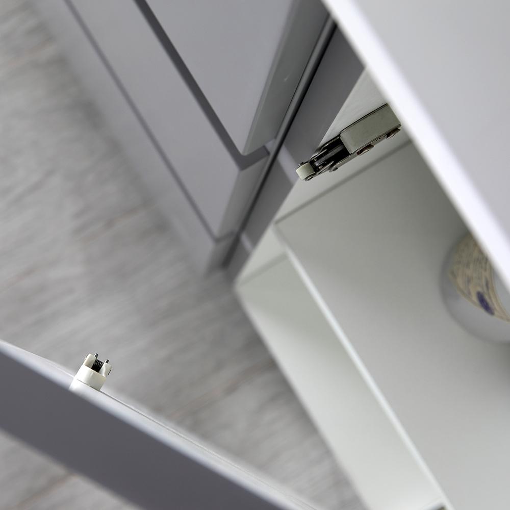 Fresca Lazzaro 60" Gray Free Standing Single Sink Modern Bathroom Vanity w/ Medicine Cabinet