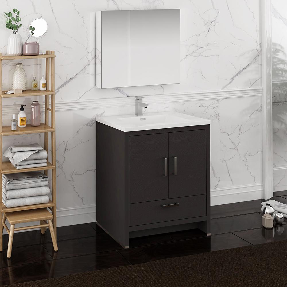 Fresca-Imperia-30"-Dark-Gray-Oak-Free-Standing-Modern-Bathroom-Vanity-w/-Medicine-Cabinet-(FVN9430DGO)