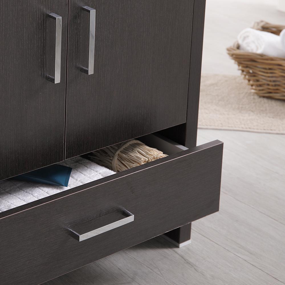 Fresca Imperia 30" Dark Gray Oak Free Standing Modern Bathroom Vanity w/ Medicine Cabinet