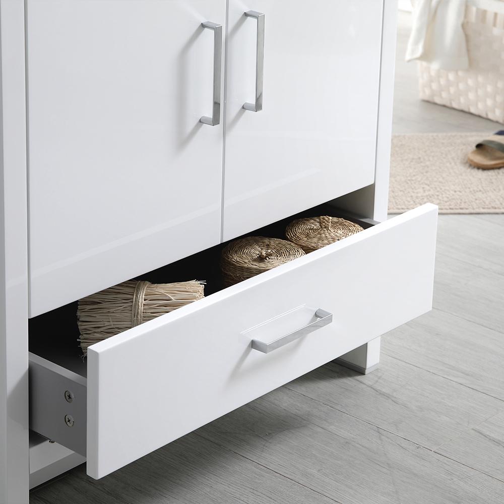 Fresca Imperia 30" Glossy White Free Standing Modern Bathroom Vanity w/ Medicine Cabinet
