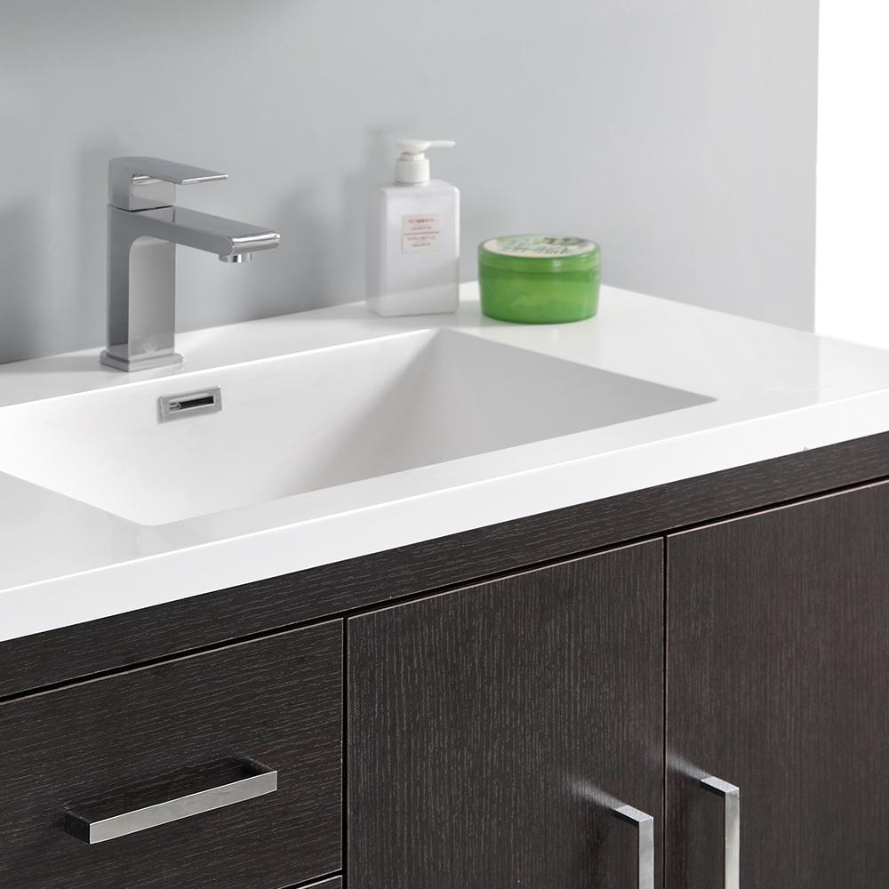 Fresca Imperia 36" Dark Gray Oak Free Standing Modern Bathroom Vanity w/ Medicine Cabinet- Left Version