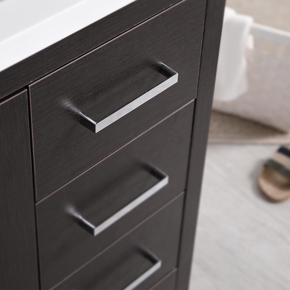 Fresca Imperia 36" Dark Gray Oak Free Standing Modern Bathroom Vanity w/ Medicine Cabinet - Right Version
