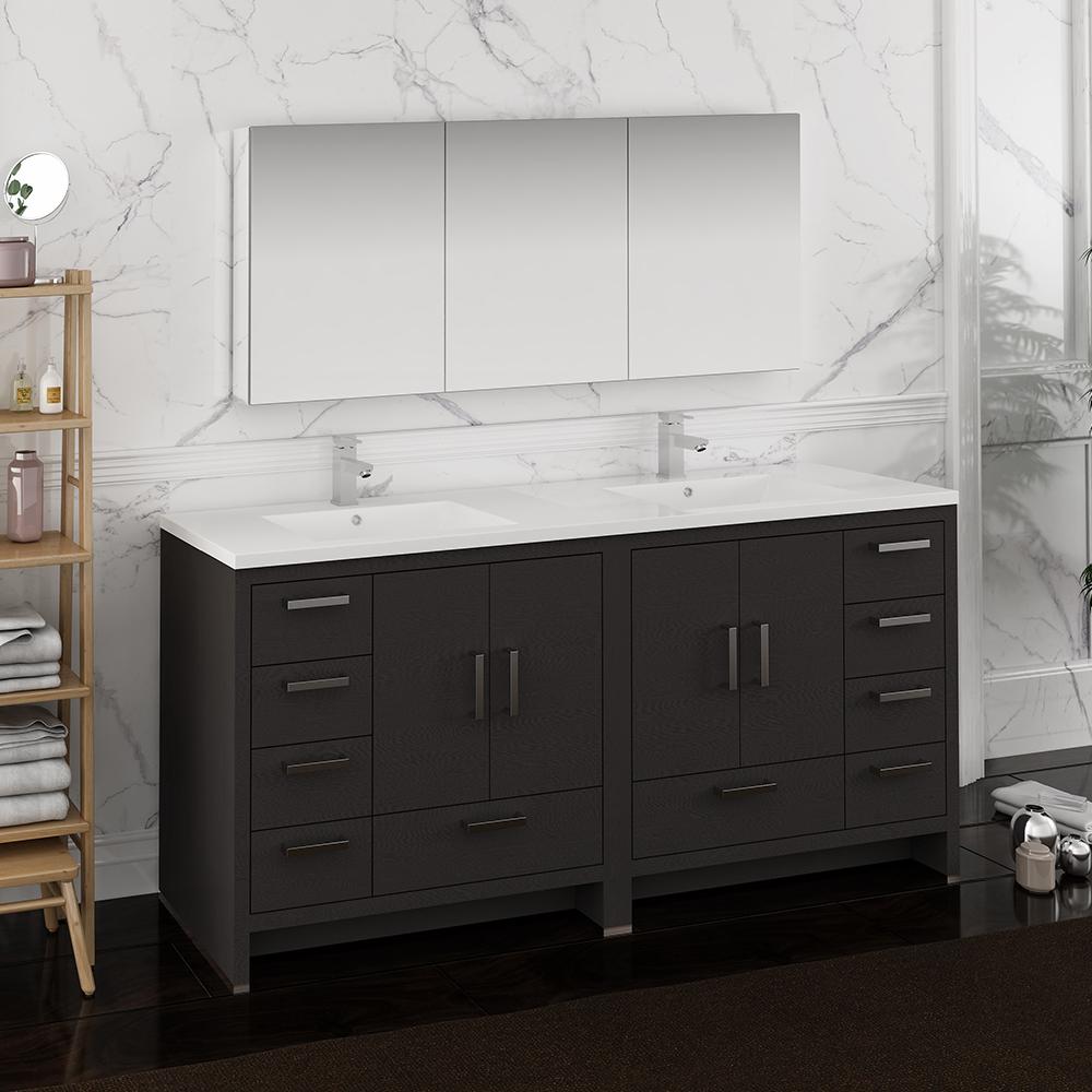 Fresca-Imperia-72"-Dark-Gray-Oak-Free-Standing-Double-Sink-Modern-Bathroom-Vanity-w/-Medicine-Cabinet-(FVN9472DGO)